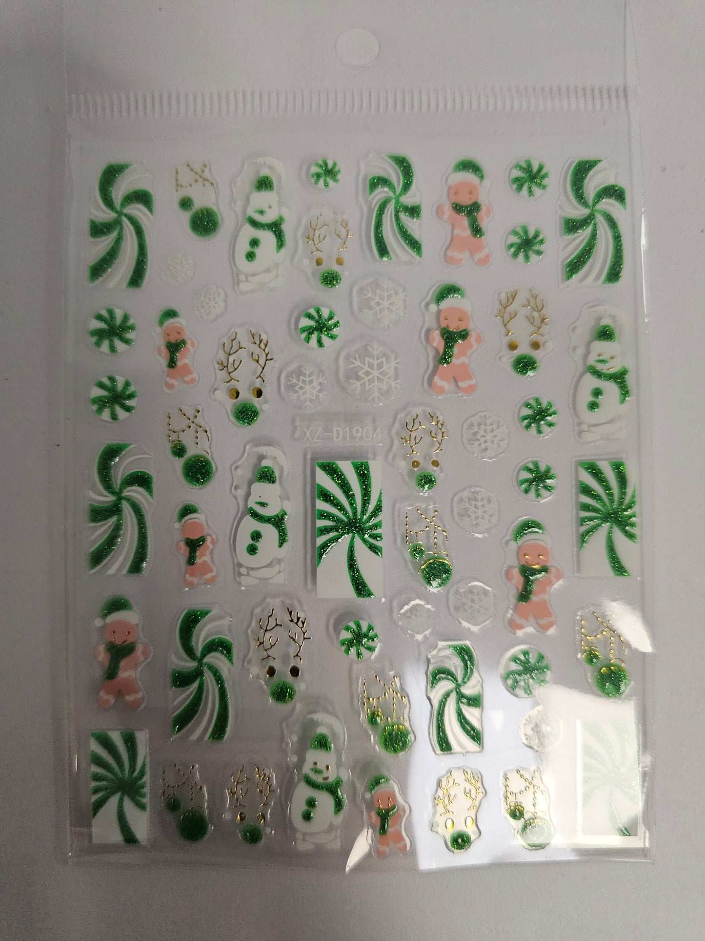 Christmas Stickers Green XZ-D1904
