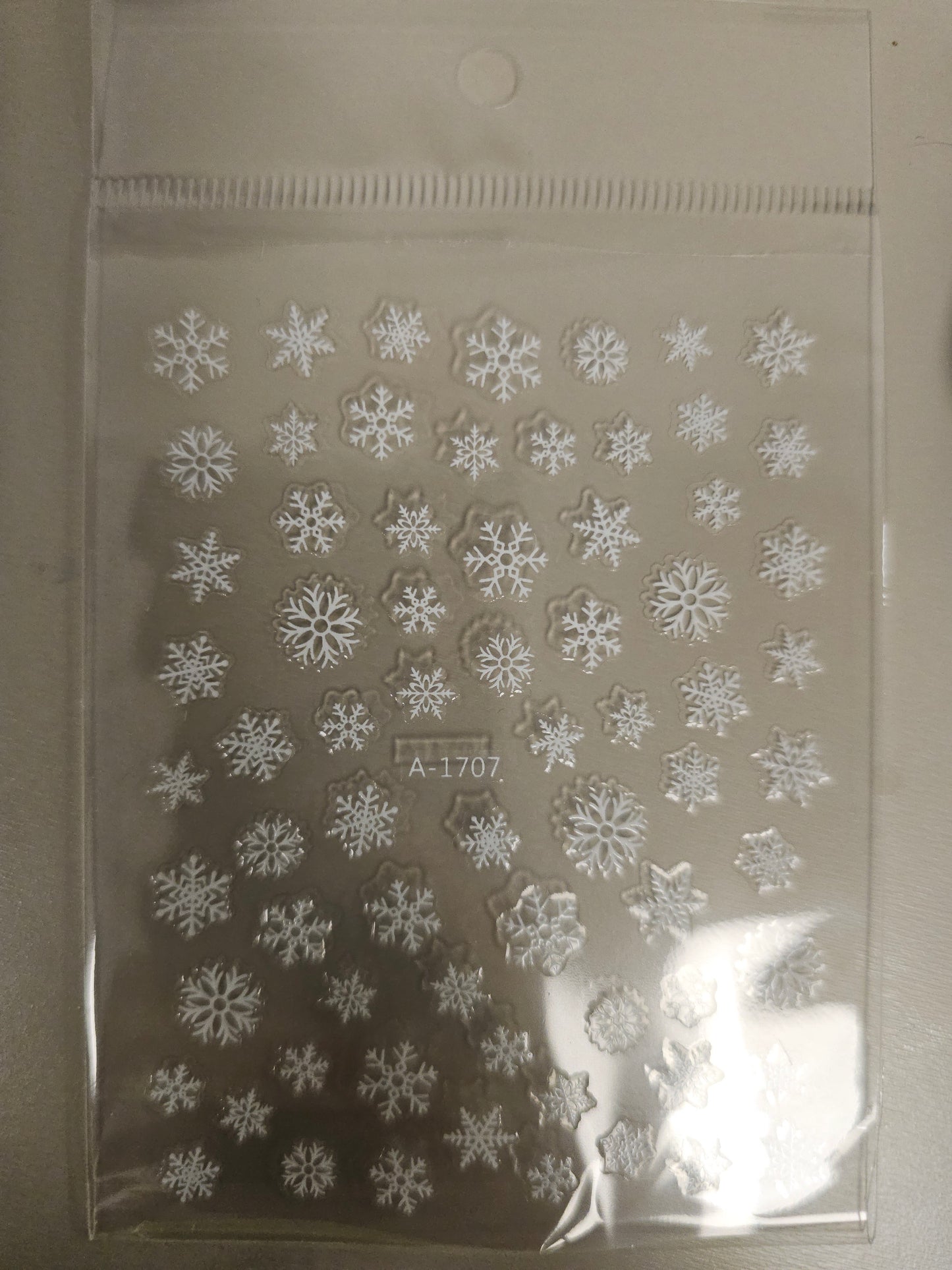Christmas Stickers A-1707 White Snowflake
