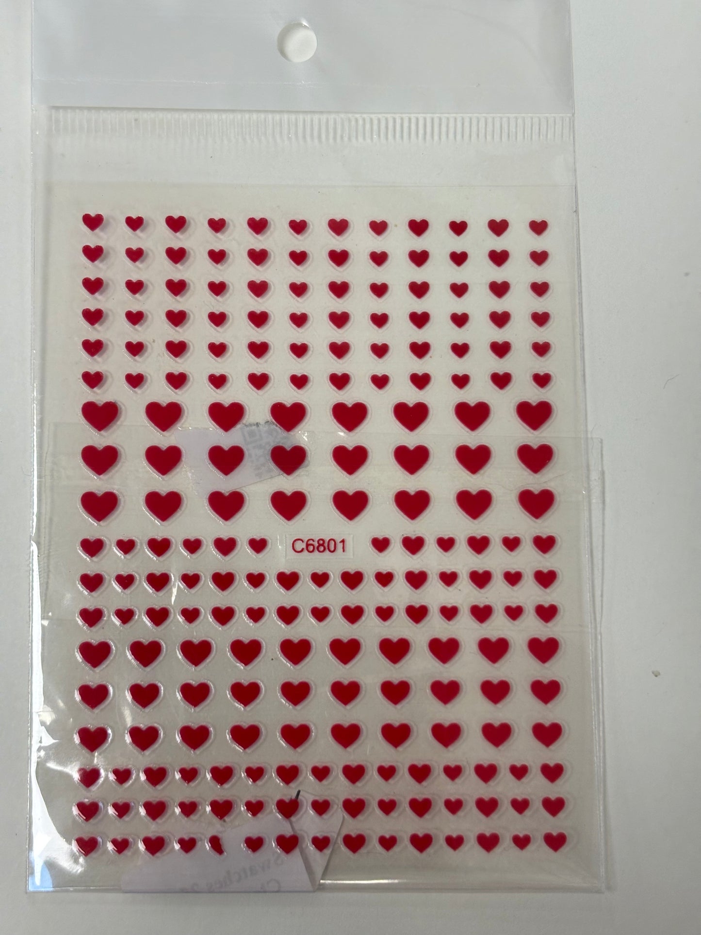 Valentines Stickers Hearts C6801