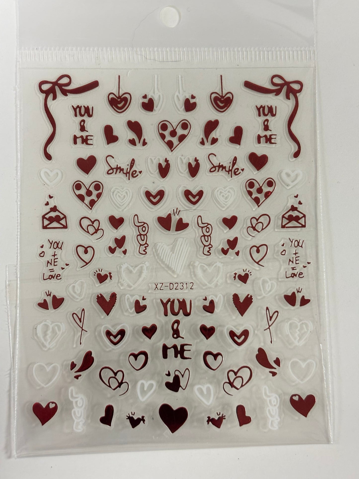 Valentines Stickers Metallic XZ-D2312