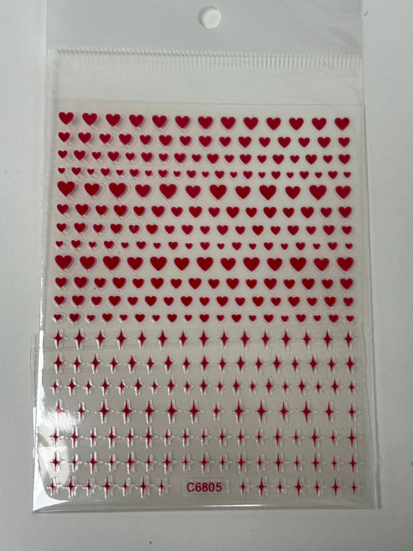 Valentines Stickers Hearts C6805