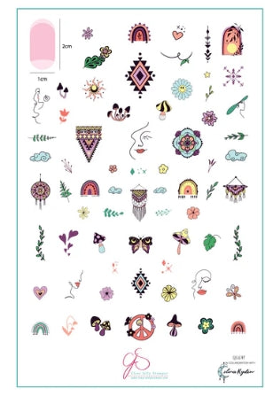 Plaque d'estampage en acier (14 cm x 9 cm) Celina Ryden - Boho Vibes (CjSLC-97)