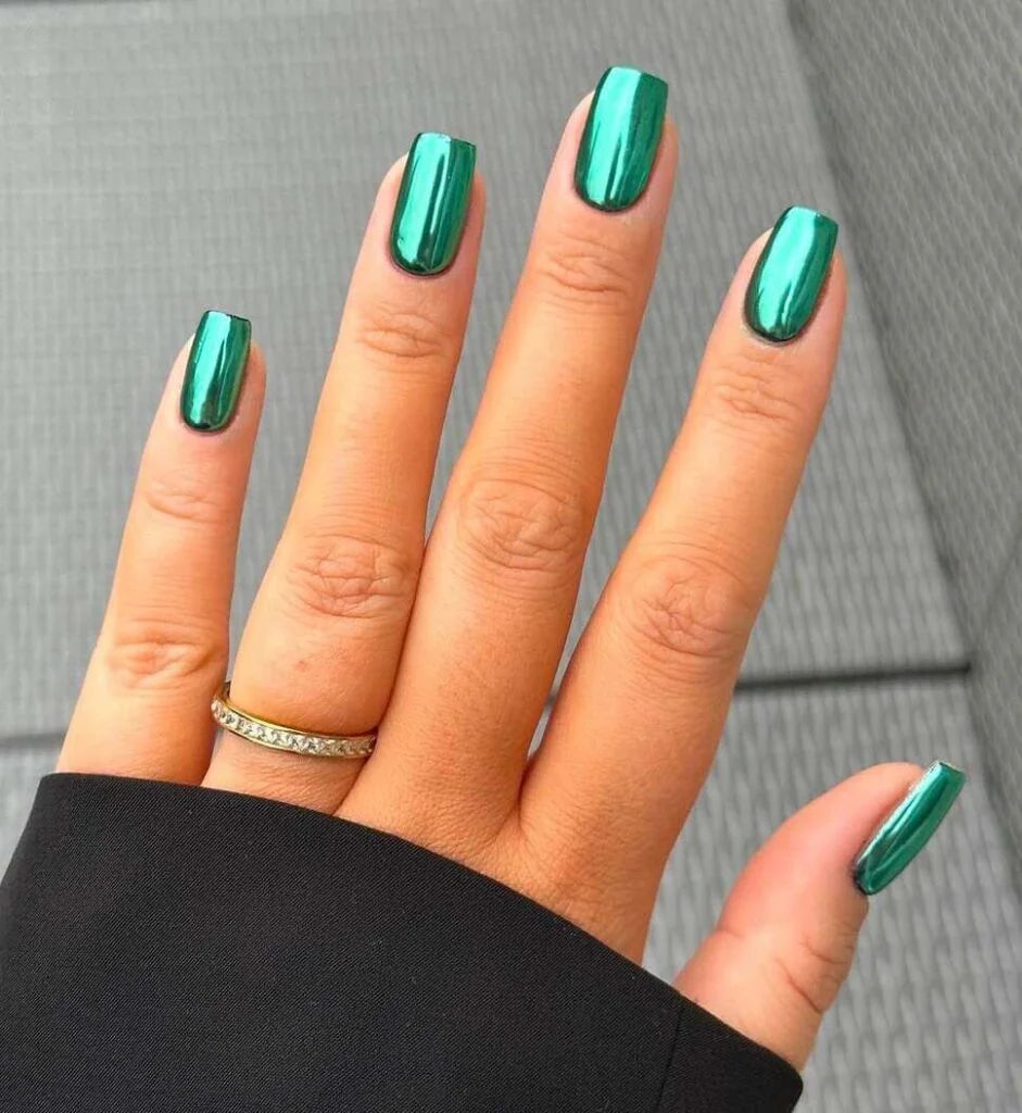Iridescent Chrome Powder Green Shimmer