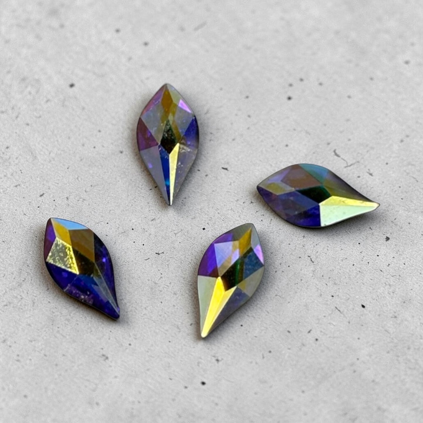 Preciosa Flame Crystal AB 8X4 mm 4 Piece