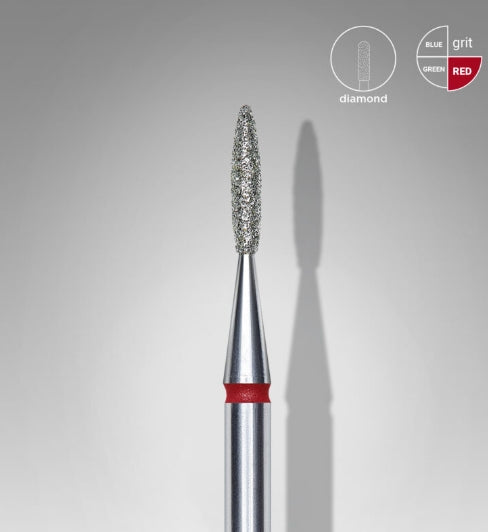 Staleks Mèche diamantée flamme rouge tête 1,6 mm/partie active 8 mm FA10R016/8