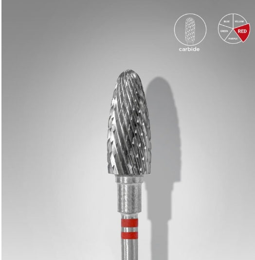 Carbide Corn Bit red LEFT Hand, diameter 6 mm/working part 14 mm FT91R060/14