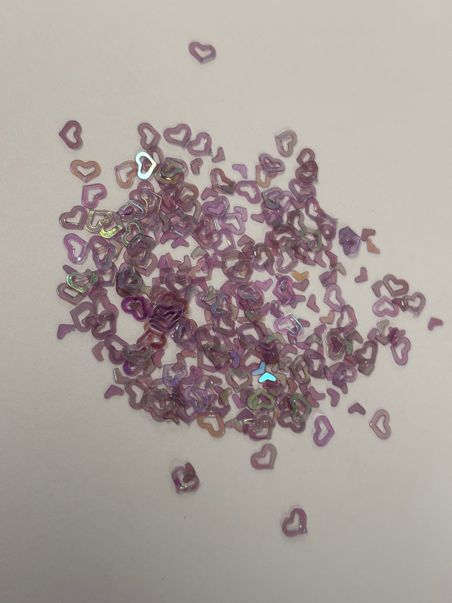Purple Iridescent Hearts