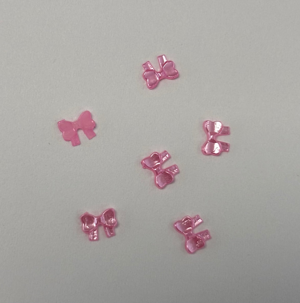 Pink Bow Charms 5mm (Plastic)