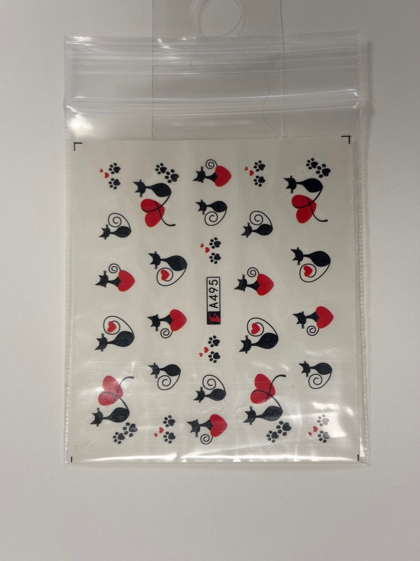 Water Decal Cat love A495