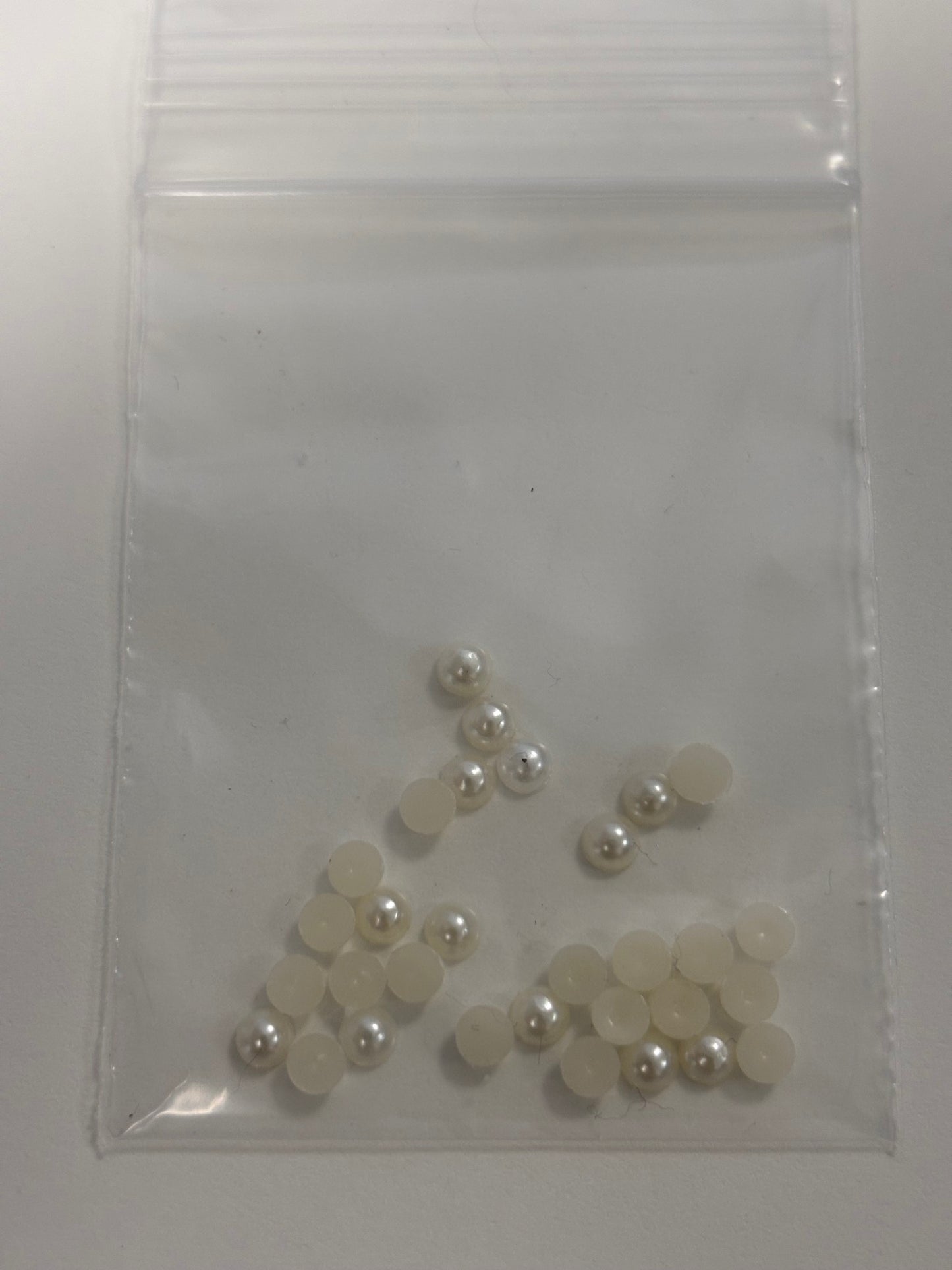 Off White Pearl Charms 30 pc 4mm