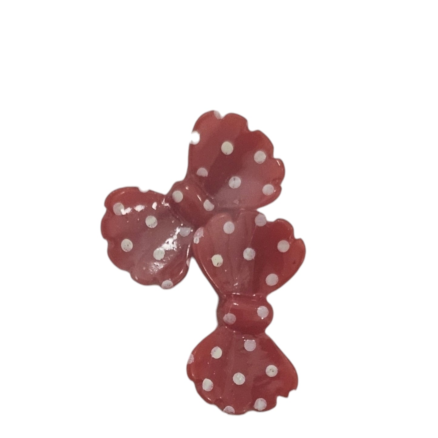 Bow Charms Red Polka Dot