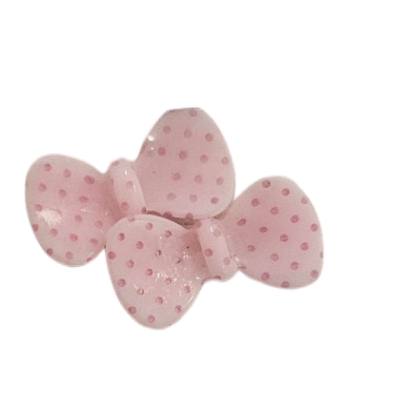 Bow Charms Lt Pink Polka Dot