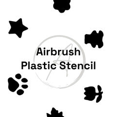 Plastic Stencil #1 (6 Designs, 1 Sheet) Outside Star Leave