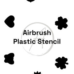 Plastic Stencil #2 (6 Designs, 1 Sheet) Heart Butterfly
