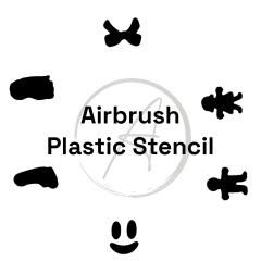 Plastic Stencil #4 (6 Designs, 1 Sheet) Baby Kid Smile