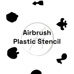 Plastic Stencil #6 (6 Designs, 1 Sheet) Art School Music