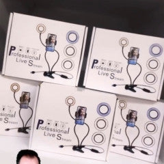 Anneau lumineux avec support de téléphone