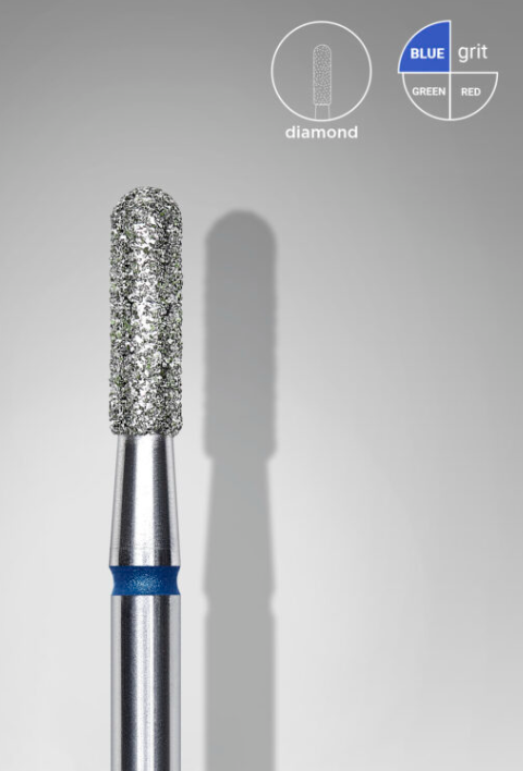 Staleks Diamond Cylinder Bit Blue 2.3mm head Working Part FA30B023/8