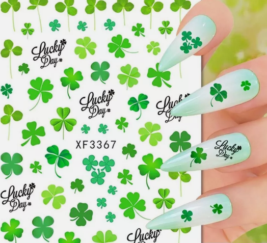 St.Patricks Day Stickers Shamrocks XF3367