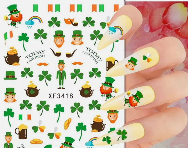 St.Patricks Day Stickers Leprechauns XF3418