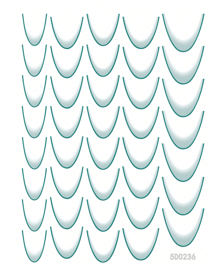 French Tip Stickers Gradient Green 5D0236