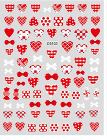 Heart Stickers C6102