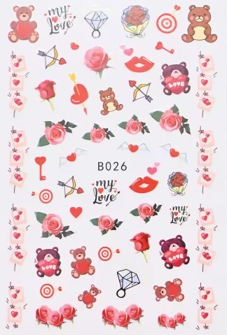 Valentines Day Stickers B026