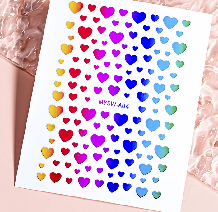 Heart Stickers Rainbow MYSWA04