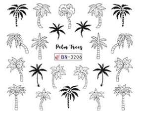 Water Decal Palm Trees BN-3206