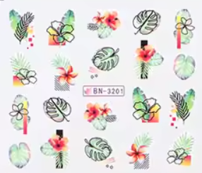 Water Decal Leaves BN-3201