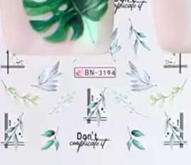 Water Decal Leaves BN-3194