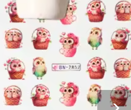 Water Decal Owls BN-2852