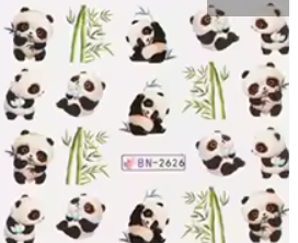 Water Decal Pandas BN-2626