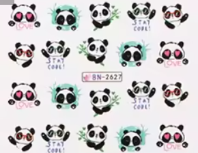 Water Decal Pandas BN-2627