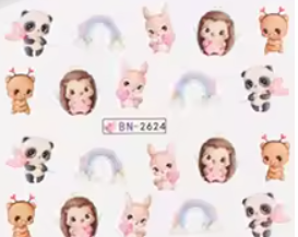 Water Decal Pandas BN-2624