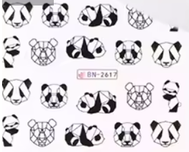 Water Decal Pandas BN-2617
