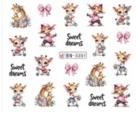 Water Decal Giraffes BN-3351