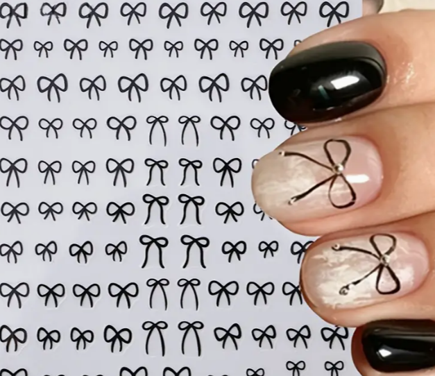 Bow Stickers Black C7502