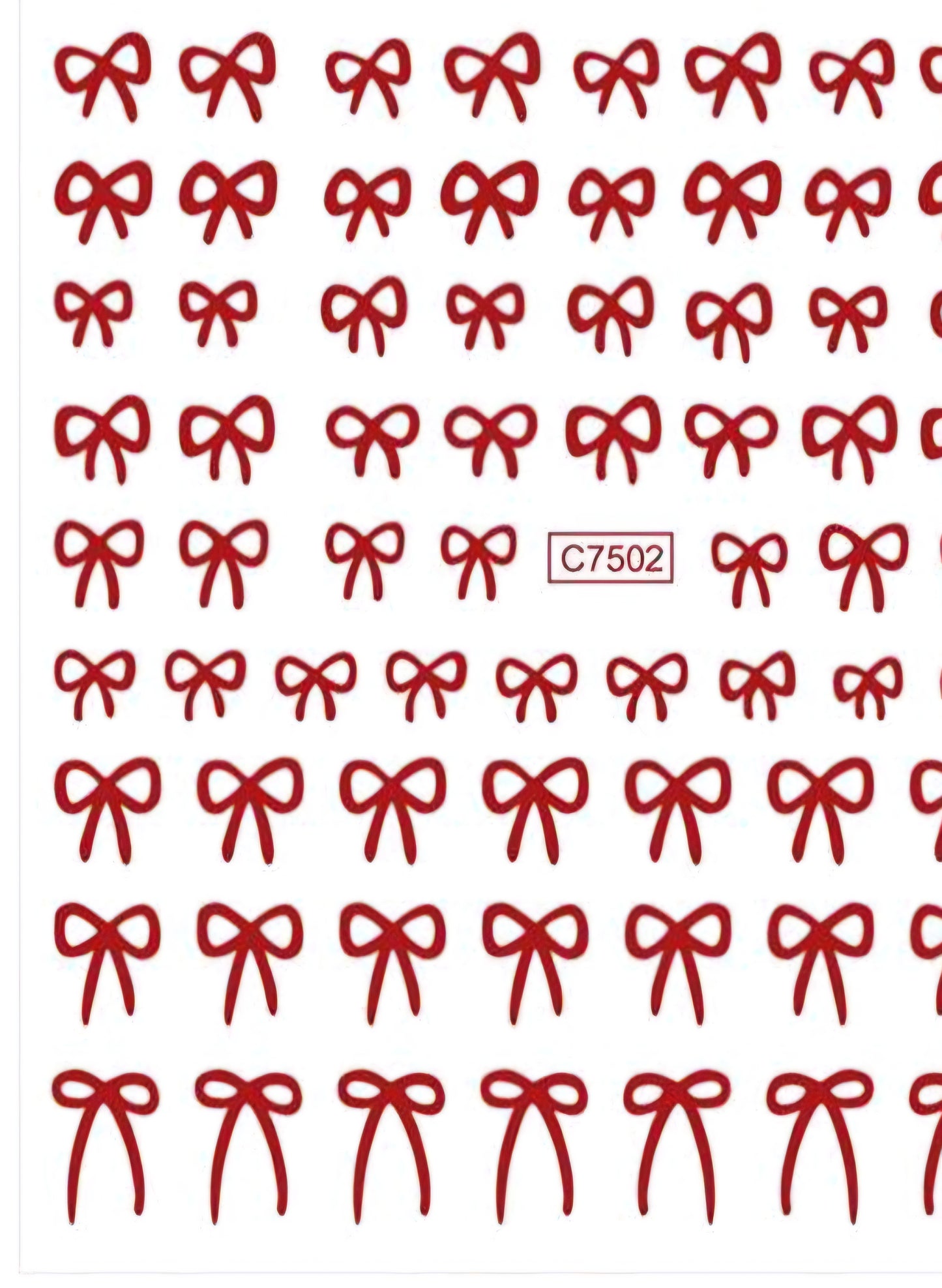 Bow Stickers Red C7502