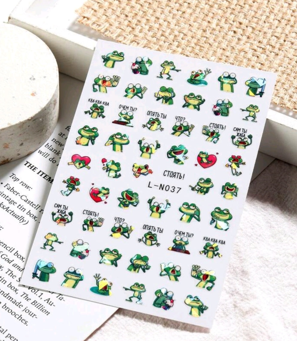 Animal Stickers Frogs LN037