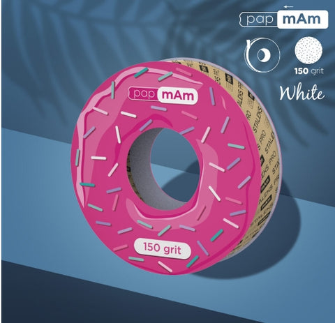 White Disposable Abrasive Tape PapmAm Expert Without Case 150 Grit ATSC-150W (80 FILES)