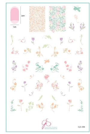 Steel Stamping Plate (14cm x 9cm) Vine & Dandy (CjS-248)