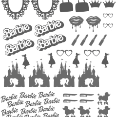 Water Decal Barbie 2 (Gray)