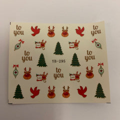 Water Decal Christmas reindeer YB-295