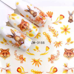 Water Decal Fox Rabbit YZW- 3155