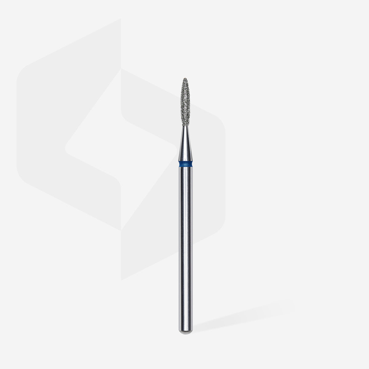 FA11B016/8 Diamond nail drill bit, “flame”, blue, head diameter 1.6 mm/ working part 8 mm