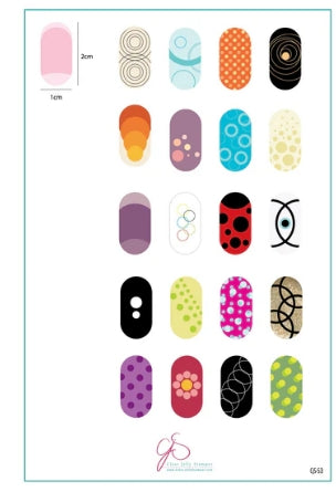 Plaque d'estampage en acier (14 cm x 9 cm) CJS- 53 cercles