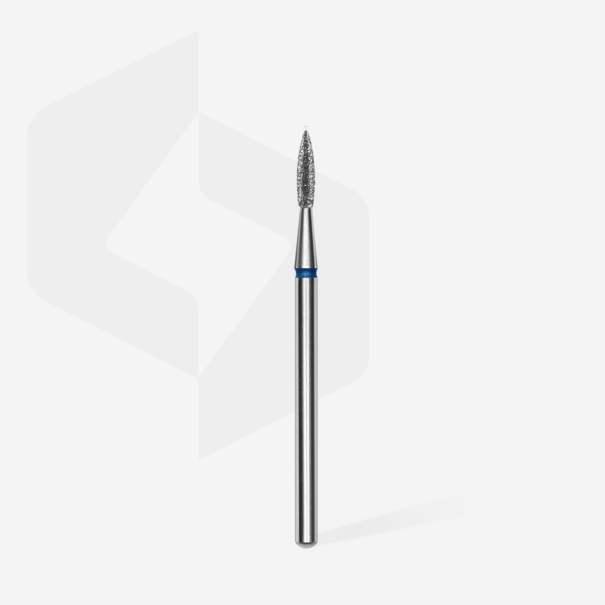 FA11B018/8 Diamond nail drill bit, “flame”, blue, head diameter 1.8 mm/ working part 8 mm