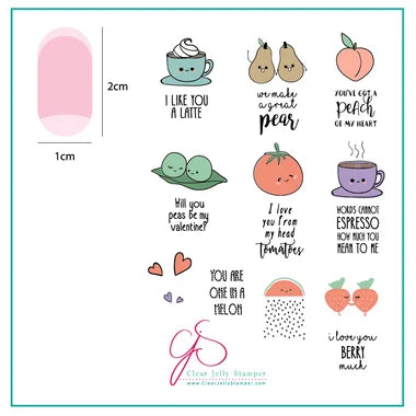 Steel Stamping Plates (6cm x 6cm) CjS-v15 Sweet Pea