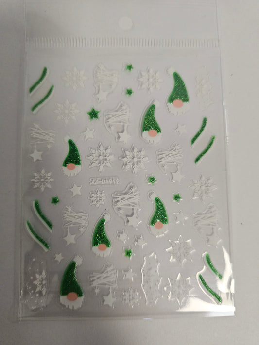 Christmas Stickers Green XZ-D1912